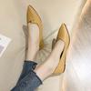 Retro versatile soft-soled single shoes women's flat-soled 2025 new four-season shoes pointed shallow mouth comfortable professional work shoes