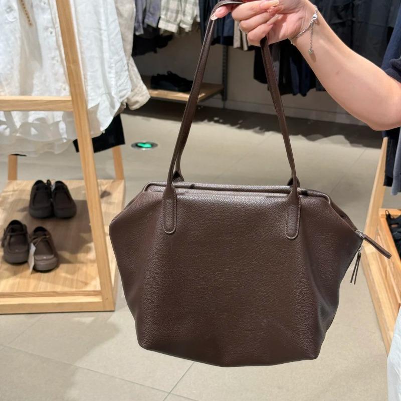 Bolso de mano henri de piel de vaca con textura de neumático ultraligero La * fila nuevo bolso de cuero para mujer de gran capacidad para el hombro de uso diario