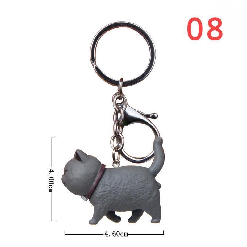 1Pc Cartoon Kittens Keychain Cure Animal Key Chain Cat Pendant for Women Car Key Ring Purse Bag Accessories Gifts