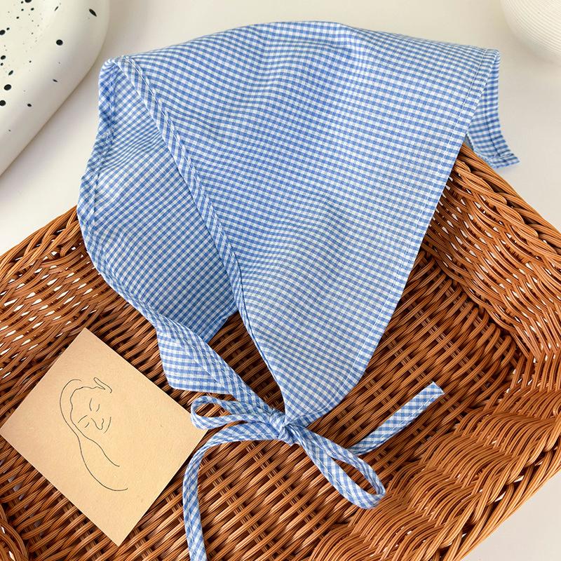 

Полосатый шарф для волос Богема Бандана Повязка для волос Ретро Треугольный шарф Платок Женский Девушка Путешествие Фото Головной платок Аксессуары синий