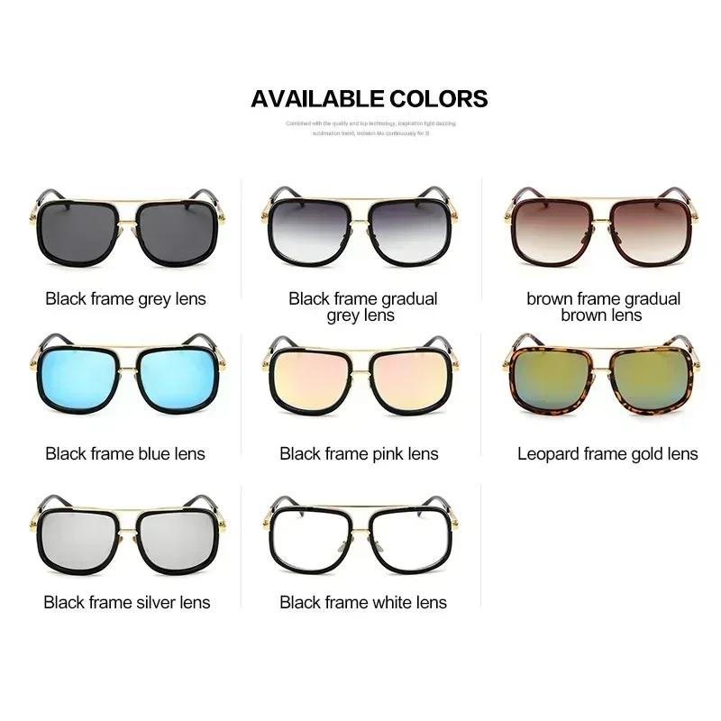 New Polarized Gradient Square Metal Frame Men's Sunglasses Fashion Vintage Women Sun Glasses UV400 Driving Fishing The Best Gift