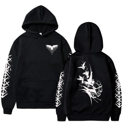 Sudadera con capucha para hombre 2025 Estampado de cuervo y relojes antiguos Top de moda para otoño invierno Ropa deportiva informal Hogar Exterior Jersey