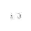 H Edition Silver (W) Hollow Hoop Earrings Hl6E42605W9Xxx