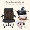 Adjustable Steel Pipe Lumbar Support Cushion - Handwoven Backrest for Car, Office, or Home Use