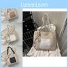 Sac Cabas Élégant Grande Capacité Pour Femmes En Noir Blanc Et Kaki Parfait Pour Les Trajets Quotidients Décontractés Et L'Usage Quotidien