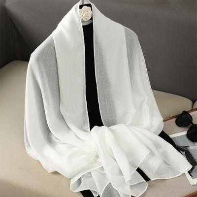 Plain Solid Cotton Scarf for Women Winter Warm Tassel Linen Pashmina Scarves Hijab Lady Foulard Shawls Wraps Female Bandana New
