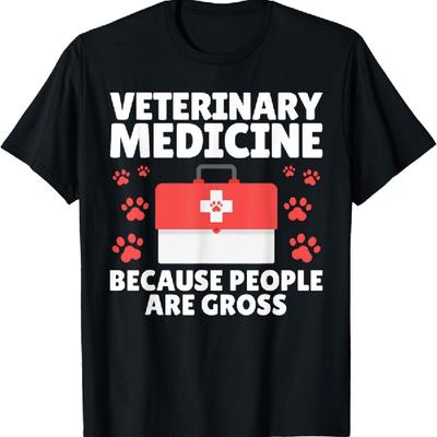 Cute Veterinary Medicine Art For Men Women Veterinary Doctor T-Shirt