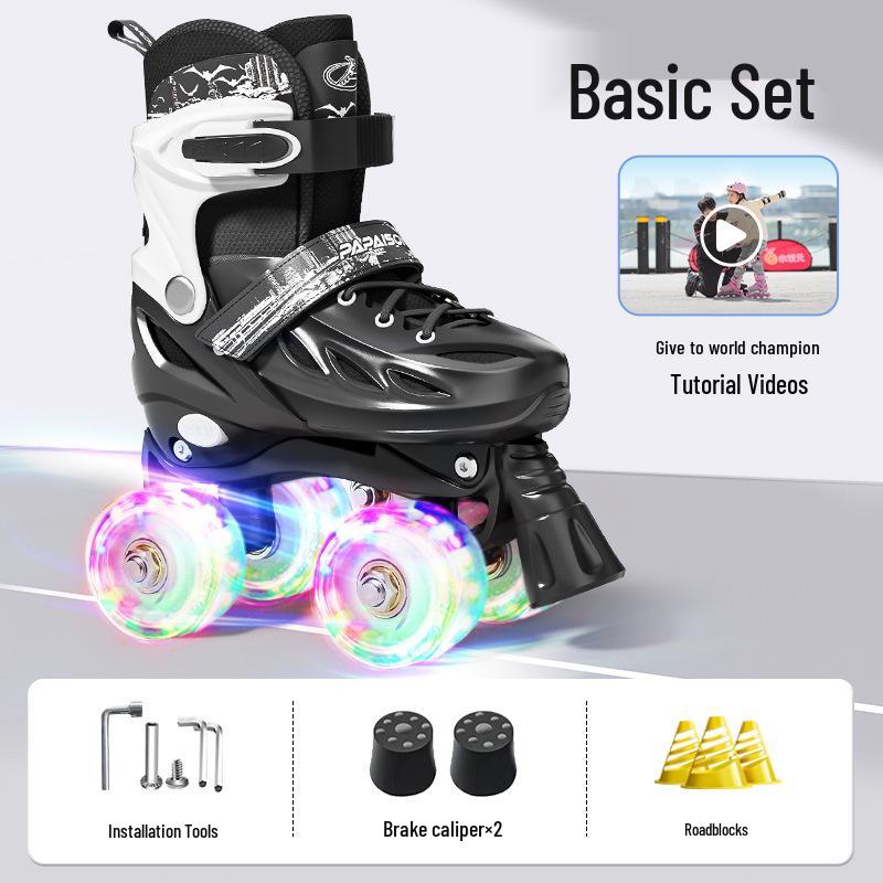 Flashing Roller Skates for Beginners: Adults & Kids, Boys & Girls, Professional Quality