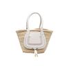 Chloe Geprägtes Logo Kleine Leder Schulter Crossbody Handtasche Damen Handtaschen Weiß C22SS-728G58101