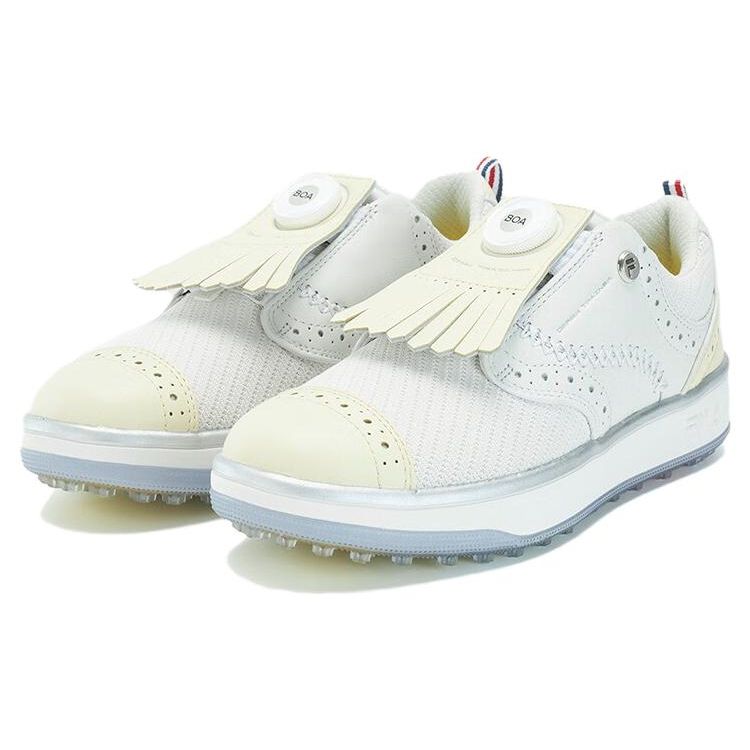 Fila GF Derby Sports Shock Absorption Low Top Golf Shoes Women Sneaker White A12W331703FBL