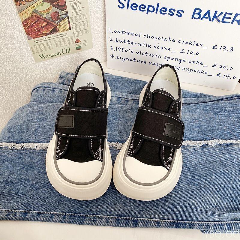 Canvas Shoes for Women's Spring Summer New Styles Niche Mango Toe Thick Sole Simple Comfortable Versatile Women's Shoes