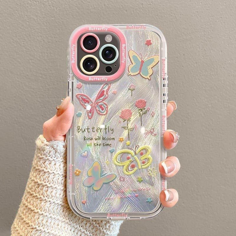 

Перьевая Бабочка Цветок Чехол для Телефона Apple 15/16PROMAX14/14promax Нишевый 13PR0/12 Полная Упаковка Xiaomi 14PRO