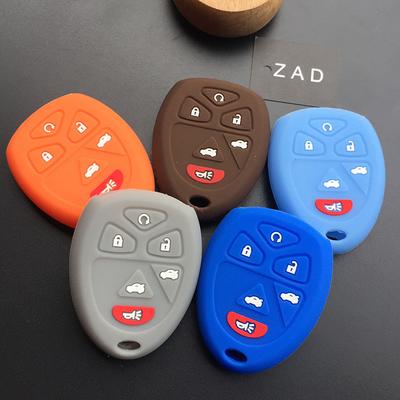 Silicone Car  Key Case Cover Set Shell  For Chevrolet Tahoe Yukon Suburban for GMC for Cadillac for Buick 6 Button Key Cover
