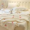 A-Class Pure Cotton Double-Layer Crinkled Gauze Embroidered Summer Quilt & Blanket
