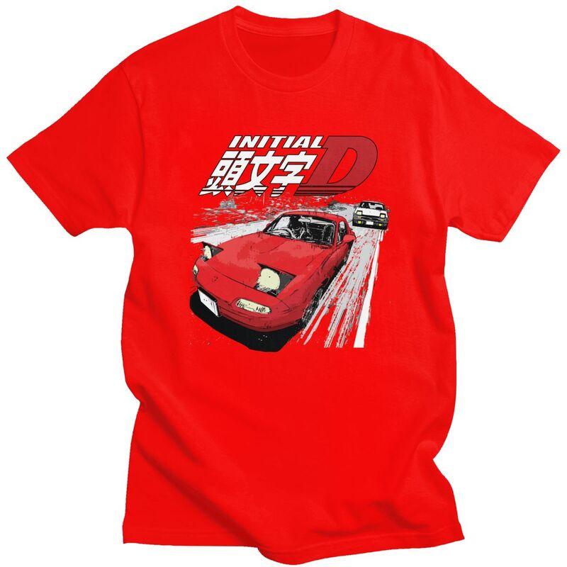 

Мужская футболка Initial D Custom Drift Car Battle 100% Хлопок Повседневная футболка С коротким рукавом Приталенная S