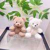 Delightful Cartoon Teddy Bear Keychain With Luxurious Short Plush For Trendy Accessories
