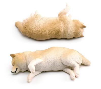 [Nekogamiyama] Shiba Inu Dog Lying Down Miniature Figurine Ornament Model Interior Collector's Model