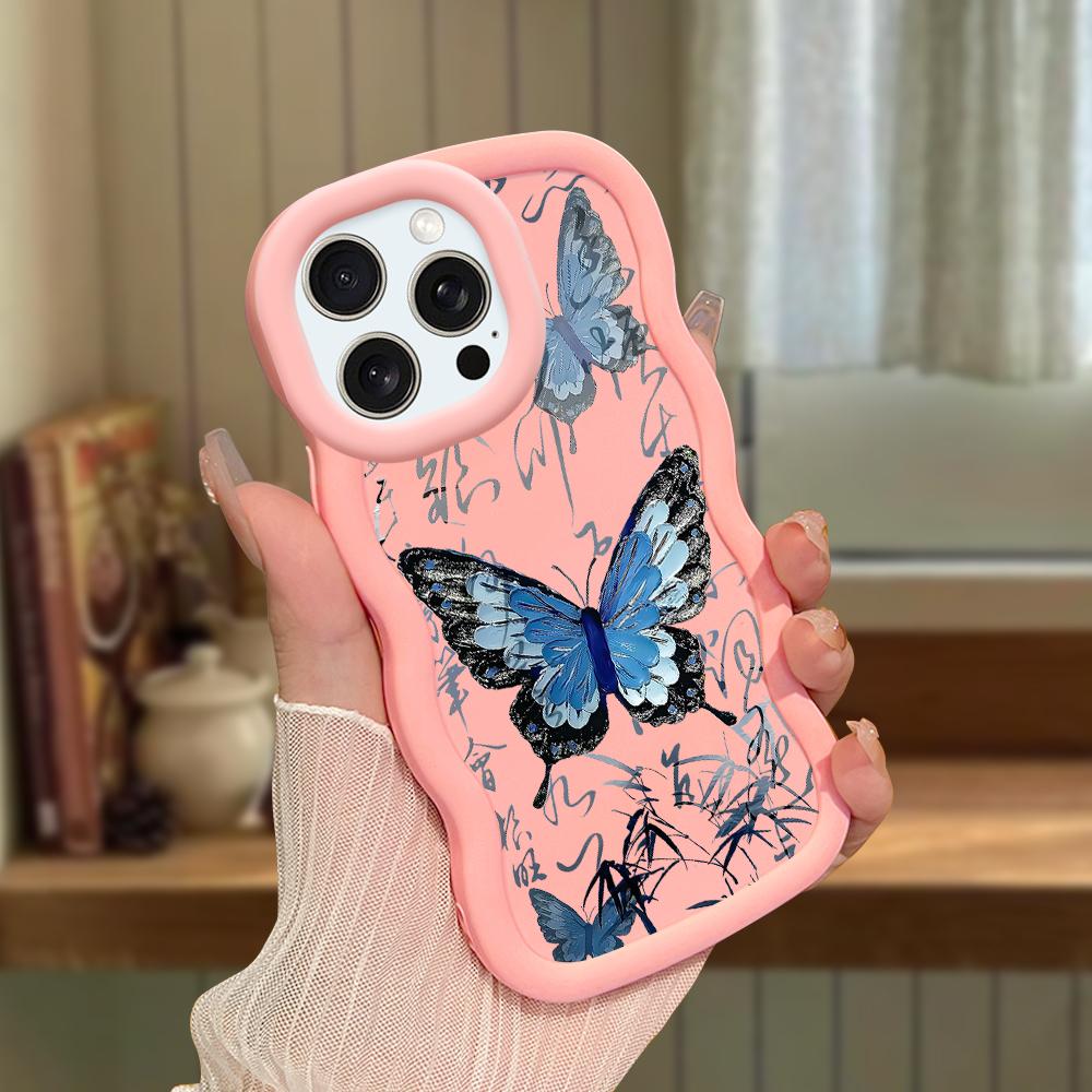Big Wave Edge Soft Silicone Material Macaron Phone Case Shockproof Protective Rubber Casing for iPhone Samsung Huawei Honor Xiaomi Redmi OnePlus Moto