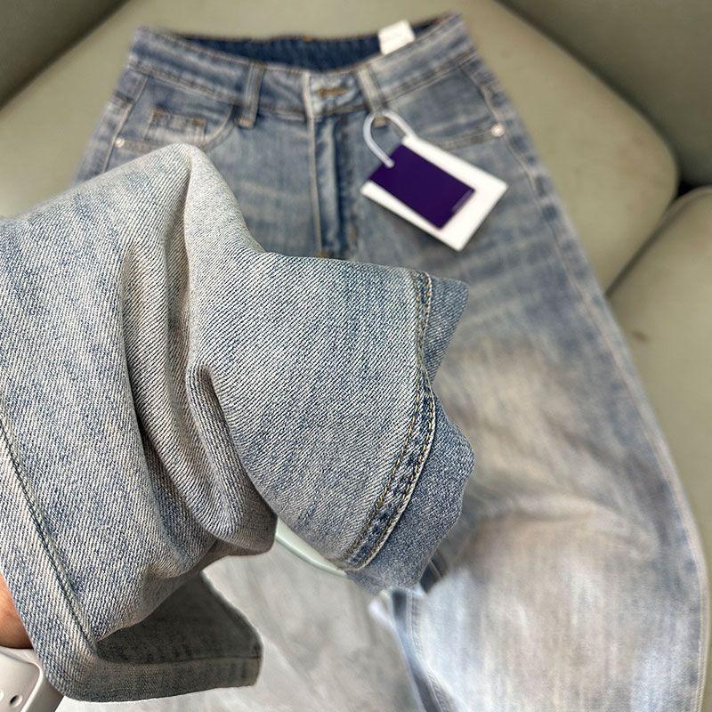 Korean Style Vintage High Waist Wide Leg Jeans Women Loose Fit Comfortable Straight Casual Pants