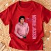 Kids Tee Cotton T Shirts Michael Jackson "Bad" Cartoon Print Short-Sleeve Top – Stylish Casual Crew-Neck T-Shirt for Boys Girls