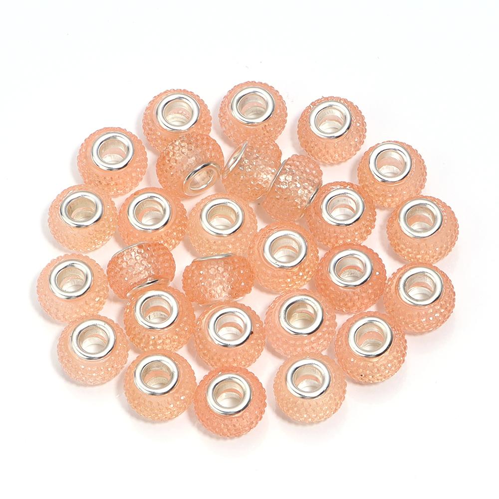 20Pcs 14×9mm Crystal Diamond Resin Beads Plated Colorful Large Hole Beads For Jewelry Making Accessories Diy Bracelet Earrings