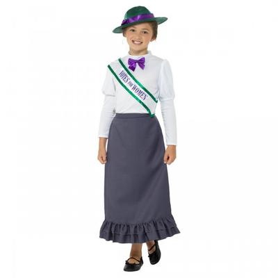 Girls Victorian Suffragette Costume Set
