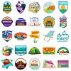 50 Outdoor Travel Series Stickers European and American Trendy Stickers Ins Suitcase Notebook Graffiti Stickers