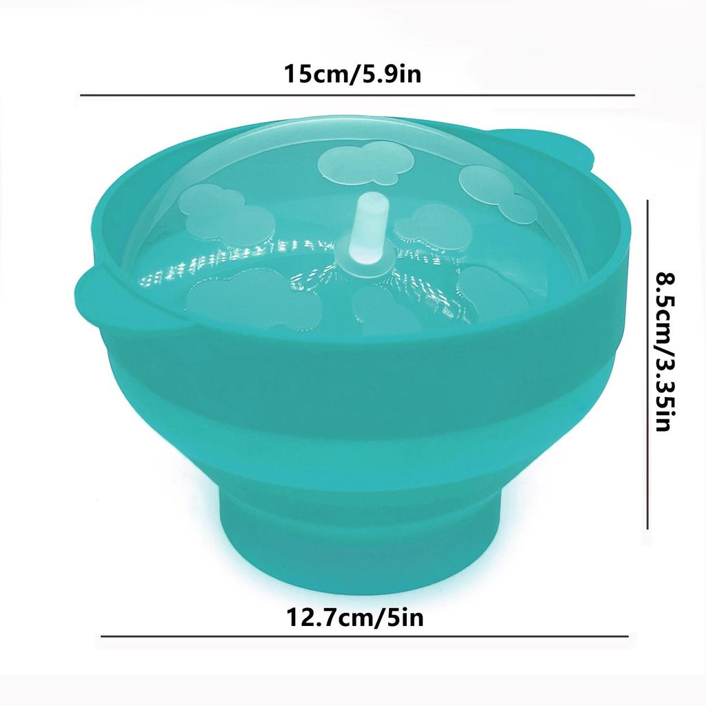 Foldable Silicone Mini Popcorn Bowl, BPA-Free, Perfect for One Serving