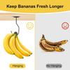 2 Pack Banana Hook, Magnetic Foldable Banana Hanger, Self Adhesive Banana Hook Under Cabinet for Keeping Fruits Fresh and Hanging Kitchen Implements