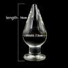 16 cm großer klarer Kristallglas-Buttplug Vaginalkugeln Erwachsene Masturbation Riesiges Analsexspielzeug für Frauen Männer Homosexuell