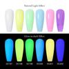 MTSSII 7ml Luminous Rubber Base Gel Odblaskowy brokatowy żelowy lakier do paznokci Świecący w ciemnym niebieskim zielonym błyszczącym cekinie Półtrwały lakier żelowy UV LED
