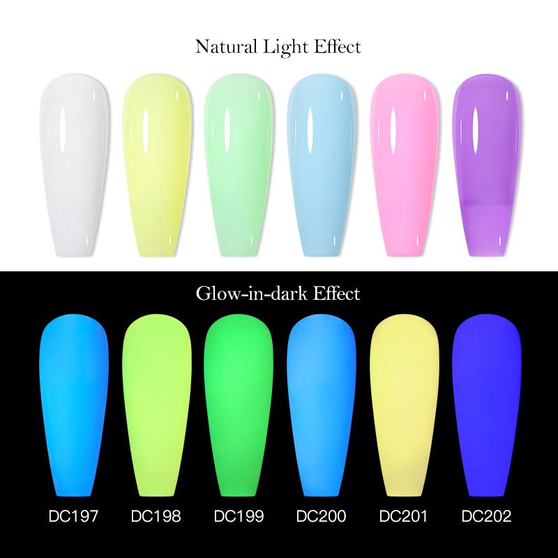 MTSSII 7ml Luminous Rubber Base Gel Odblaskowy brokatowy żelowy lakier do paznokci Świecący w ciemnym niebieskim zielonym błyszczącym cekinie Półtrwały lakier żelowy UV LED