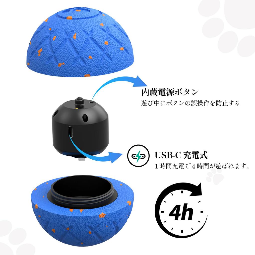 SCHITEC Automatic Dog Ball Toy, Electric Pet Toy with Chewing Function [3 Modes: Jumping and Straight Modes, ETPU Material], Rechargeable, Large Capac