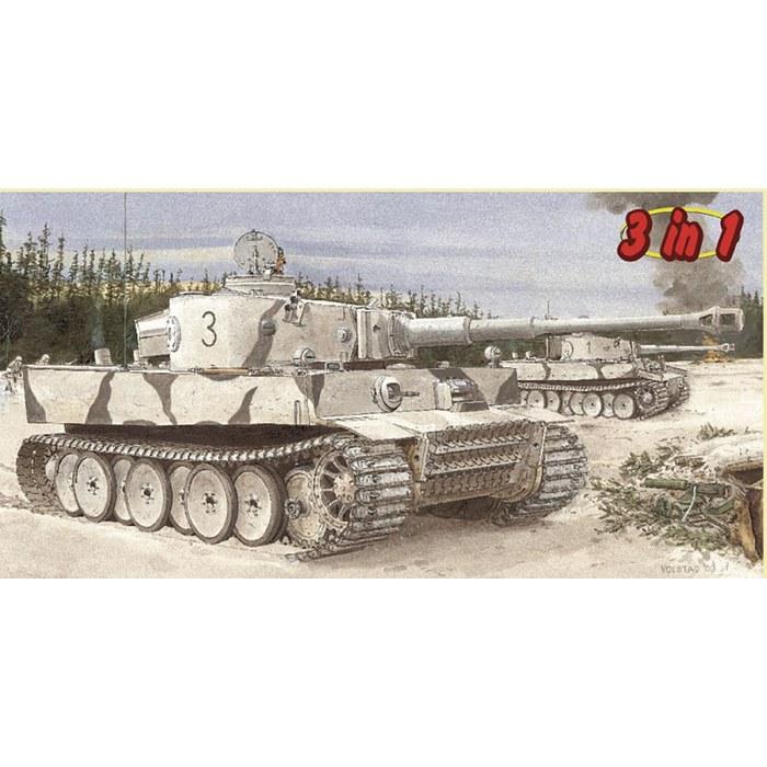 Platz Dragon 1/35 WWII German Tiger I Early Production Type 502nd Heavy Tank Battalion Leningrad 1942/43 3in1 Magic Track/Aluminum