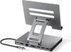 iPad Pro USB C Hub iPad Pro M4 M2 13 Adapter 4K 60Hz RJ45 Gigabit Card 3 USB Audio Stand, 12.9 9-in-1 HDMI, Ethernet, SD/TF Reader, 3.0, 3.5mm