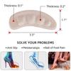 Silicone Forefoot Pads for Women Anti-Slip Anti-Pain High Heel Shoe Inserts Soft Gel Shock Absorption Cushion for Comfort Wear