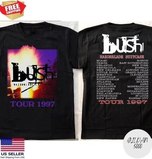 NEW Bush Band Razorblade Suitcase Tour 1997 TShirt Unisex S5XL Reprint Unisex T-Shirt XL