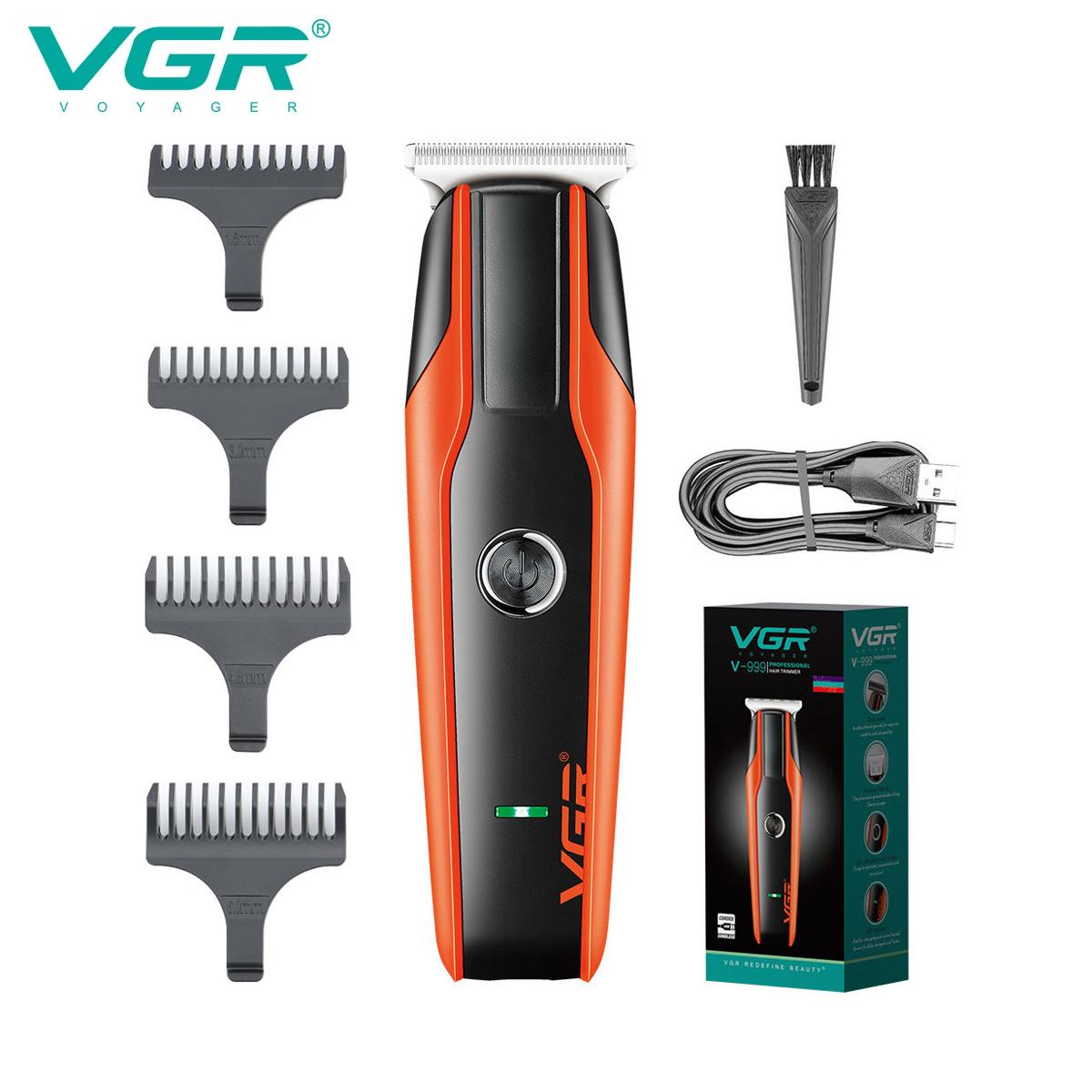 

VGR V-999 New Electric Clipper USB Rechargeable Oil Head Carving Hair Clipper Electric Pusher Hair Trimmer Home Razor Shaver Safe and Skin-friendly оранжевый