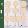 Thickened Xuan Paper Round Fan - Blank Lacquer Fan Kit for Chinese Painting & Calligraphy, Ancient Style, Double-Sided, Ideal for Children