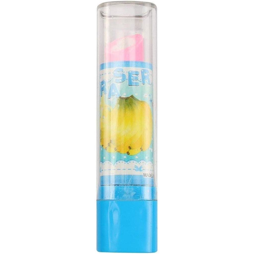 Pencil Erasers Novelty Rubbers Cute Fruit Lipstick Style Eraser for Party Favors Present Supplies (Pack of 20)