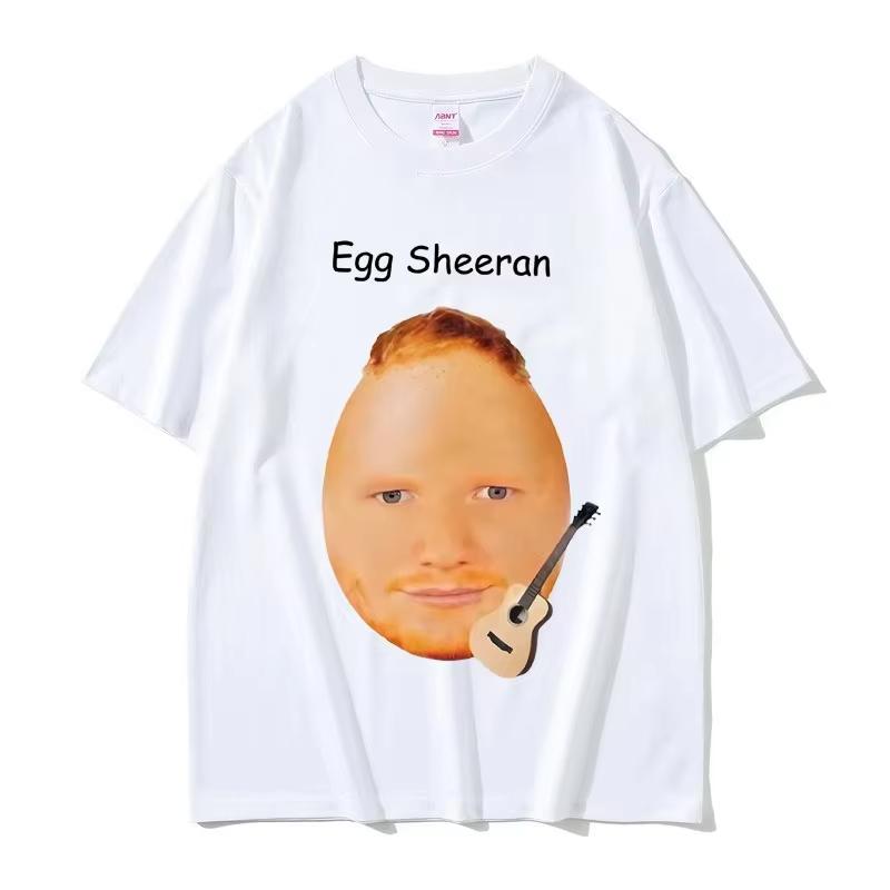 

Funny Egg Ed Sheeran Meme T Shirts Unisex Women Fashion Casual Harajuku Tshirts Unisexs Crewneck Short Sleeve Tshirt S