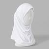 Small Size Cotton Jersey Instant Hijab Headscarf For Children Muslim Solid Plain Color Ready To Wear Hijabs Full Cover Neck