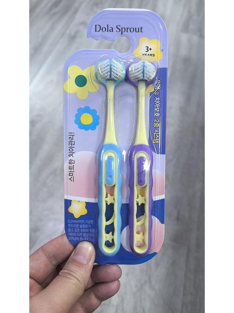 3D Three-sided Toothbrush: Soft Bristles for Gum Care, Adult Deep Cleaning, Couple and Family Pack.