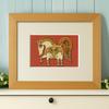 KINOWA "Cutie Golden Horse" Wood Collage Original DIY Kit - Horse - Made In Japan