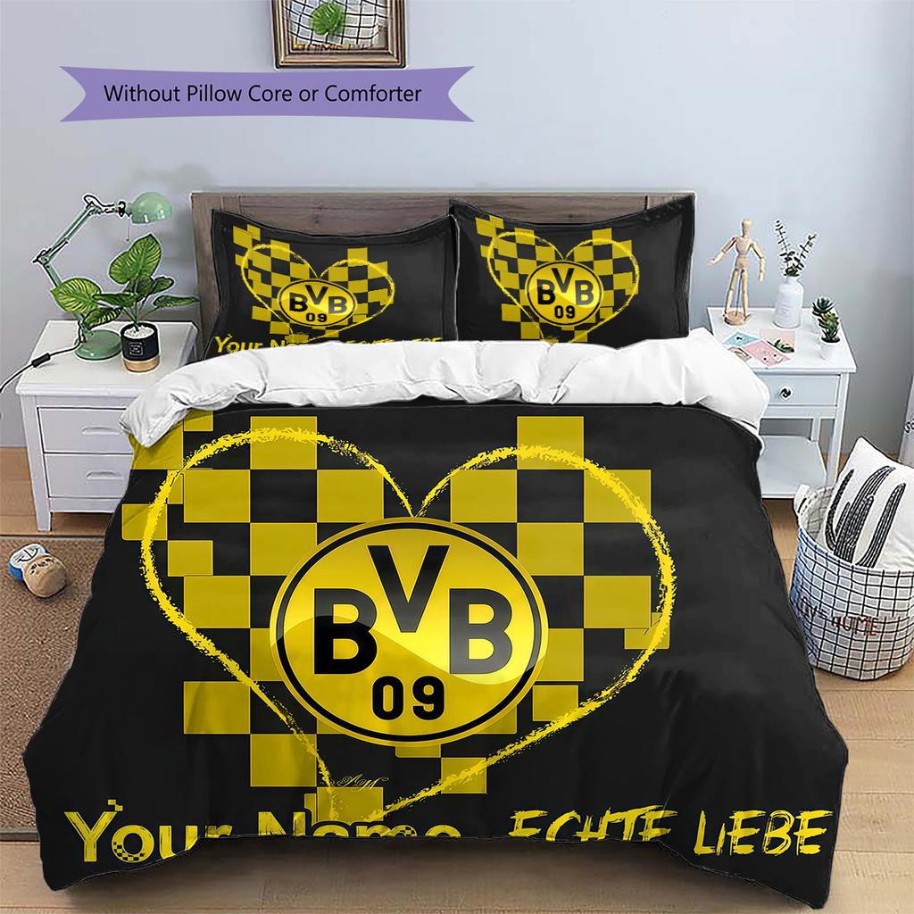 Custom Name BVB Bedding,Quilt Set Quilt Cover Pillowcase Home Birthday Gift(1 * Duvet Cover + 2 * Pillowcase, Without Core) -HE41