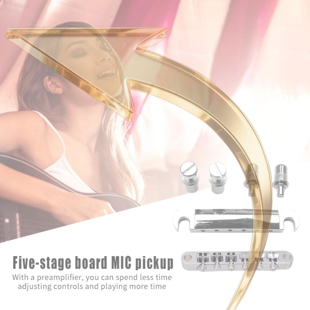 Electric Guitar Bridge with Studs Locking Roller Saddle Rustproof Tailpiece Roller Saddle Bridge Musical Instrument Parts China Mainland