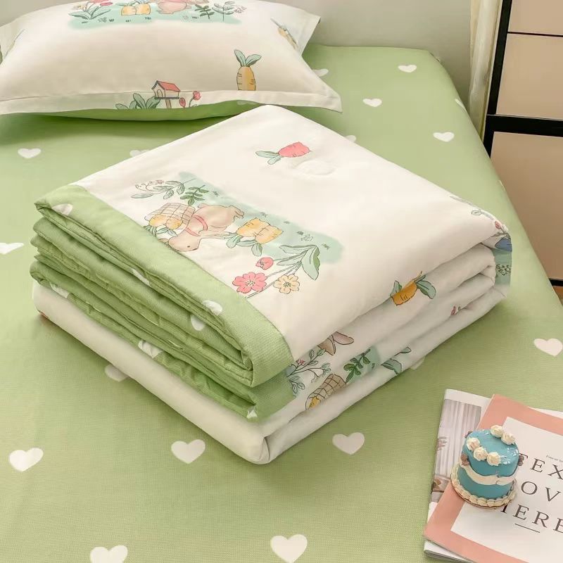 Daisy Printed Quilting Summer Quilts Queen Mechanical Wash Soft Comforter Single Double Blanket Quilt for Children Adult 200x230cm Hotel Travel