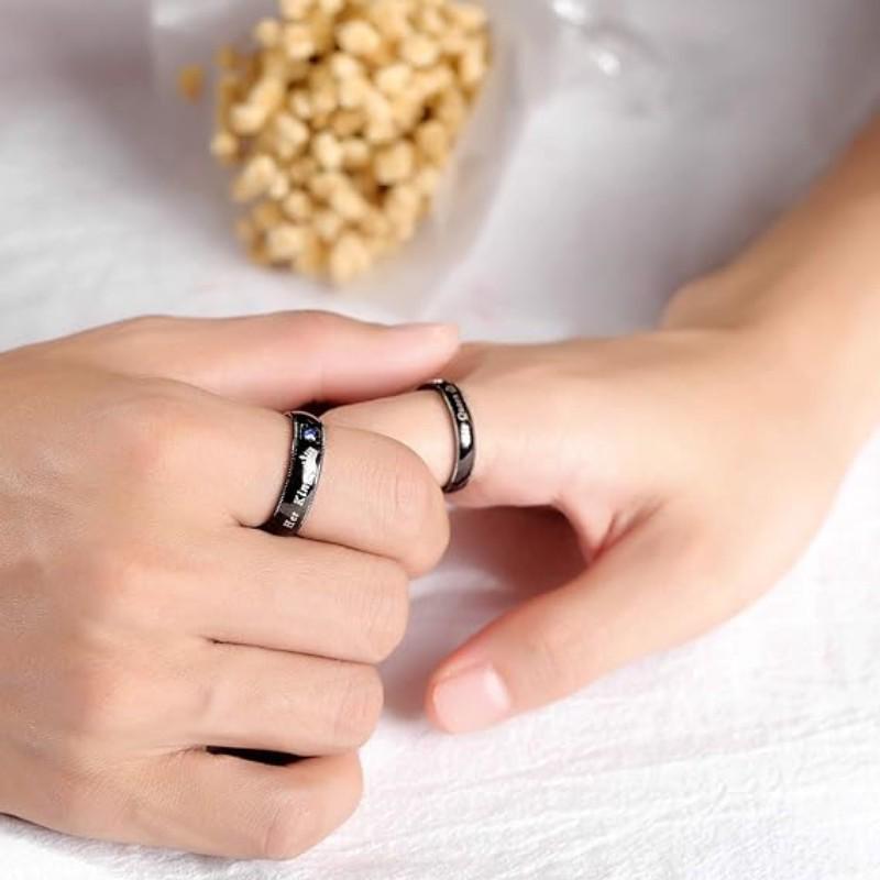 European Fashion His Queen & Her King Crown Titanium Steel Couple Rings