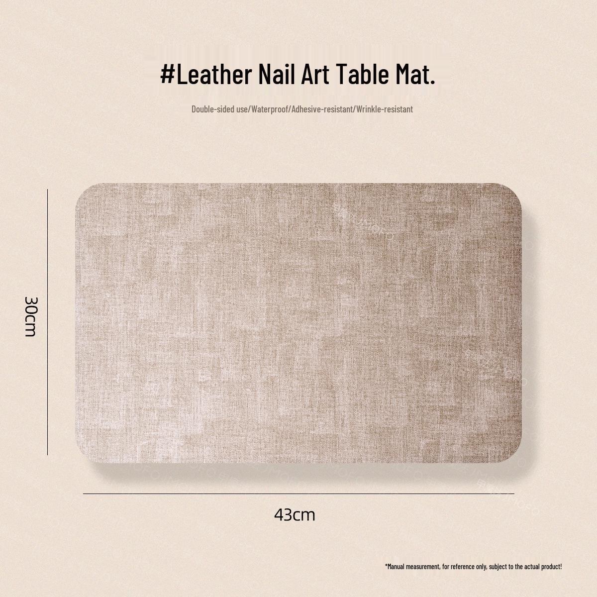 

Extra Large Waterproof Scratch-Resistant Luxury Leather Manicure Mat - Japanese Minimalist Tablecloth for Manicure Tools