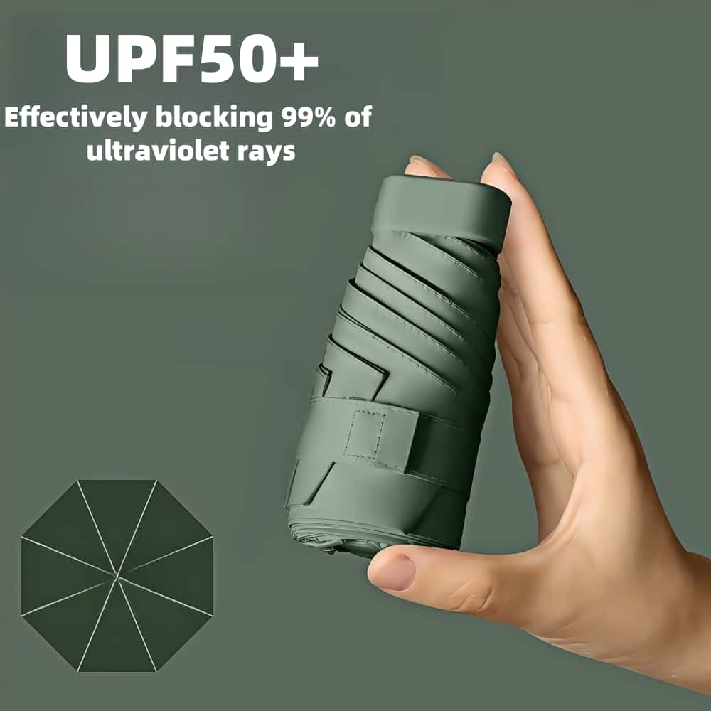 

Mini UV Umbrella - Lightweight Folding Parasol Sunny Umbrella ,Reinforced Frame Portable Kids/Ladies Sunshade Umbrella Iron&6K